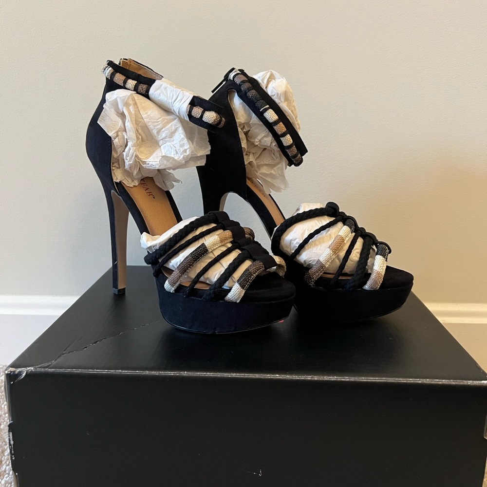 Black Strappy Heels